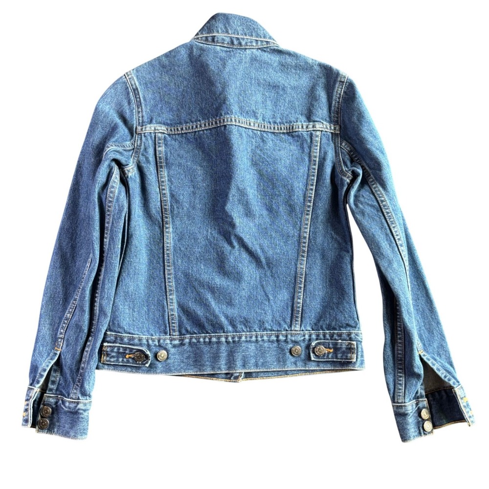 Levis Red Tab Denim Trucker Jacket Medium Wash Blue 100% Cotton Womens Medium - Picture 2 of 13